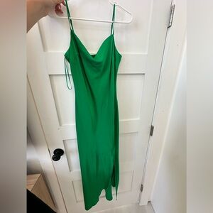 Silk green dress. From express. Size S